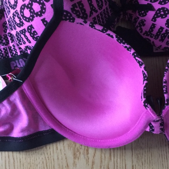 1 Playboy Logo Padded Bra Cotton Soft Stretchy 36C - Picture 8 of 10